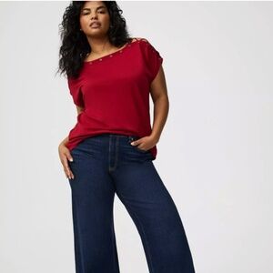 Torrid - Heritage Jersey Lace up Dolman Top